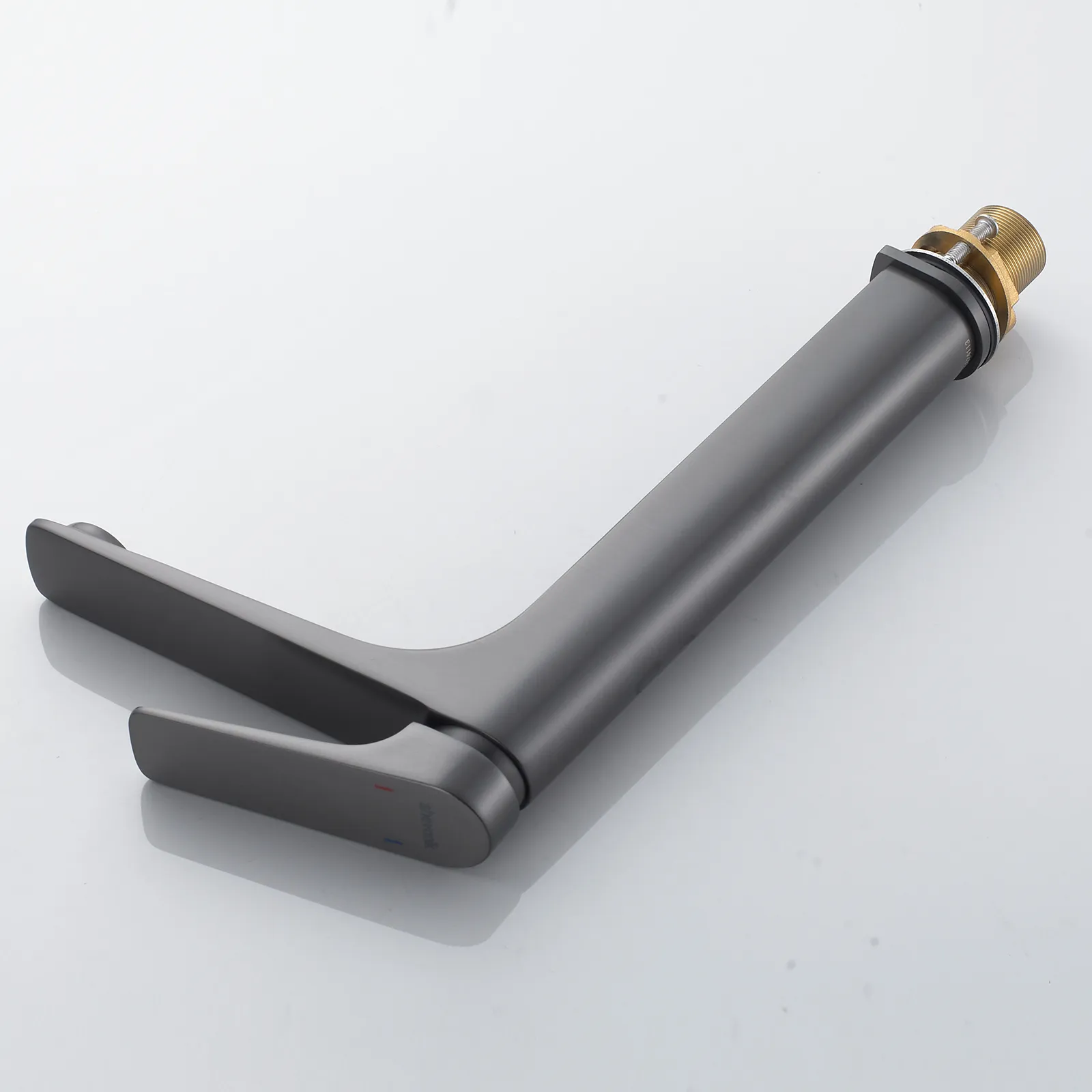 Смеситель для раковины высокий Shevanik S4211T, оружейная сталь