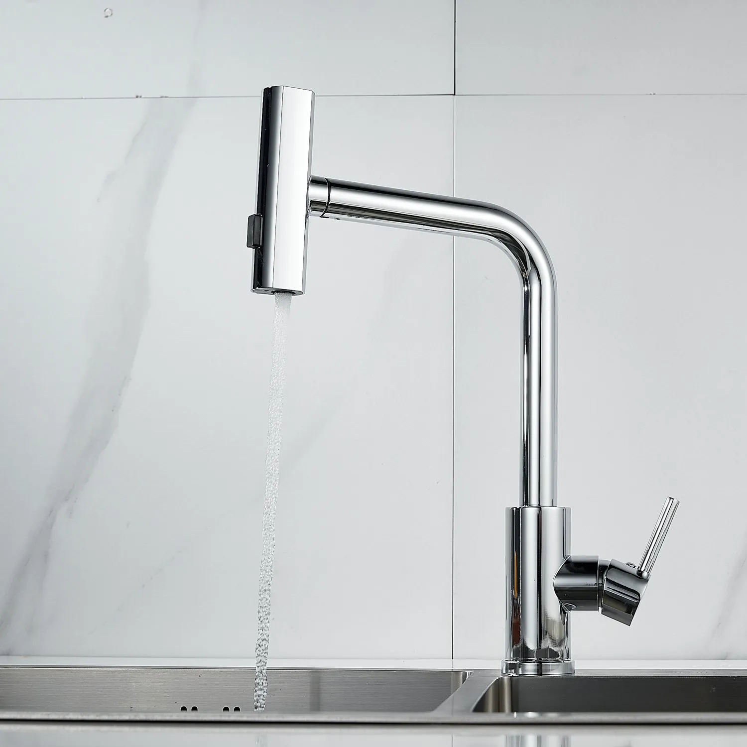 Смеситель для кухни с мультифункциональным изливом Raffine F203, хром