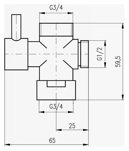 Керамический переключатель Rav Slezak MD0629SM