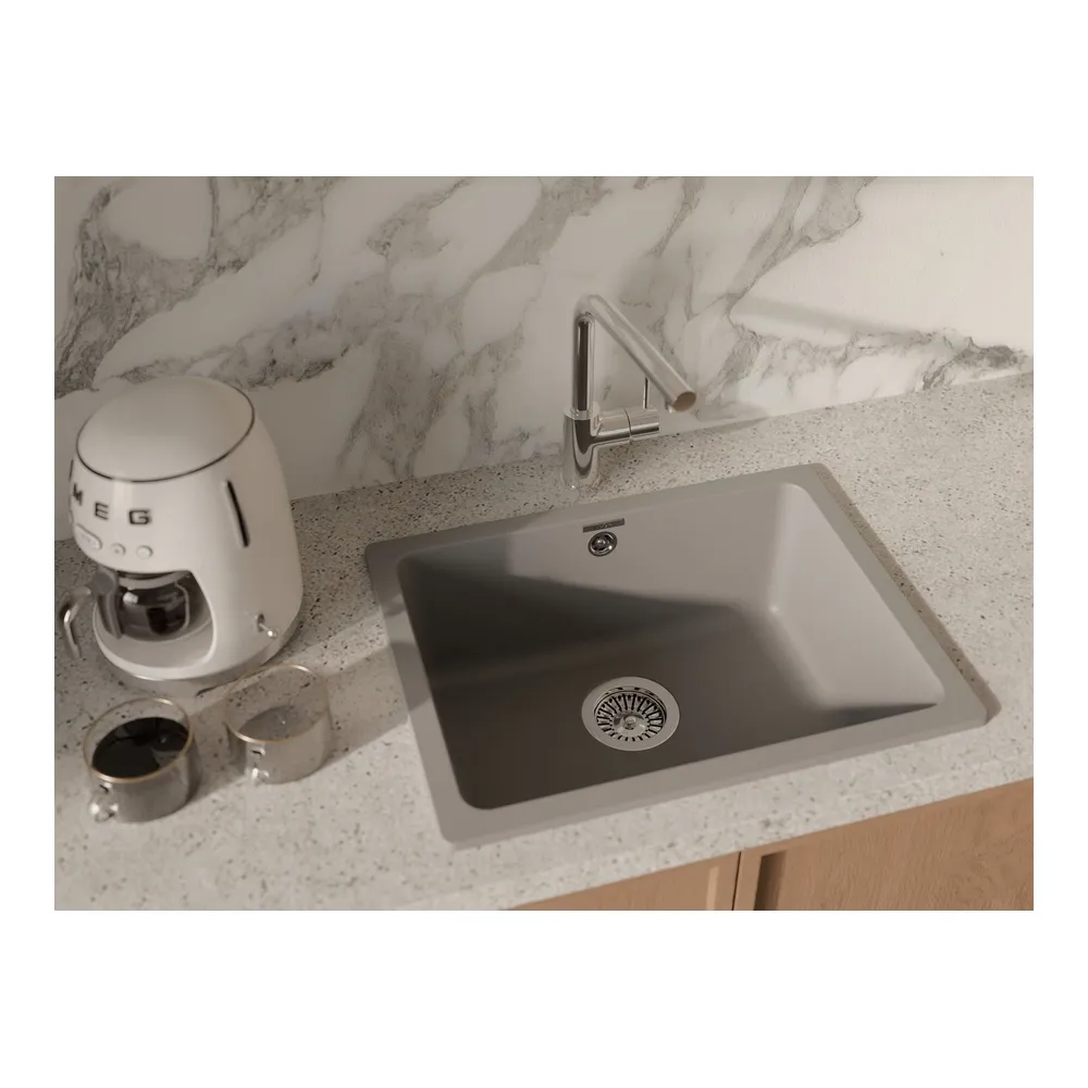 Кухонная мойка Rivelato BERKANA BK-50, серый металлик