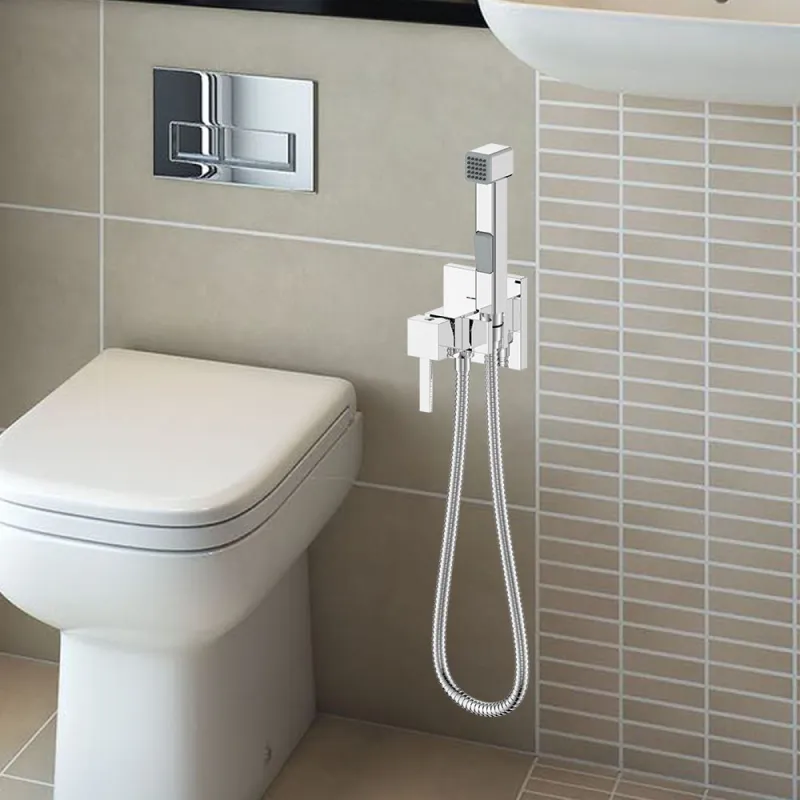 Гигиенический душ со смесителем WesnaArt KRISTAL KRI22-410, хром