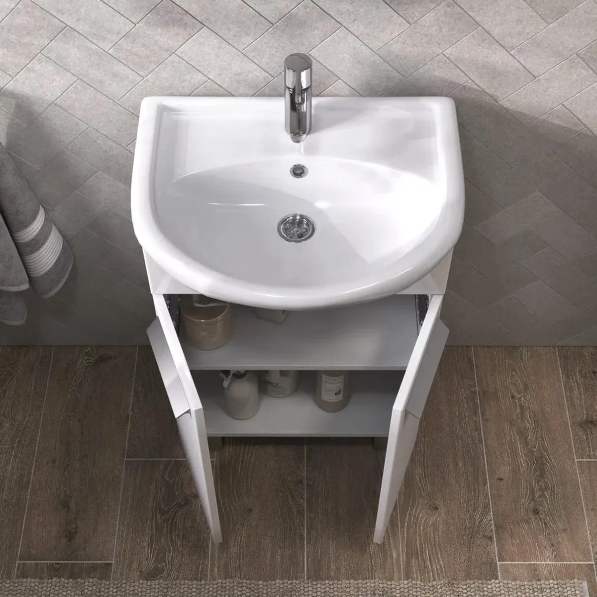 Тумба с раковиной напольная VIGO Hoska 229, 55 см