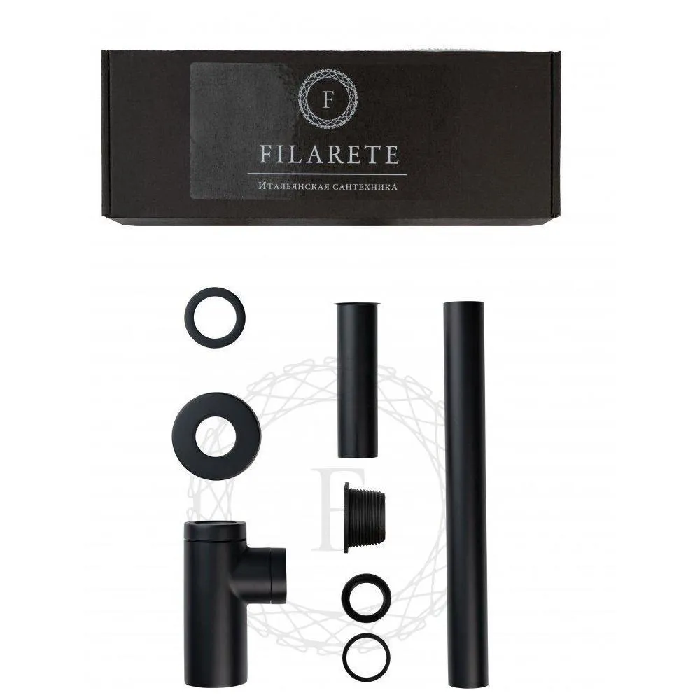 Сифон для раковины FILARETE FL70BL, черный