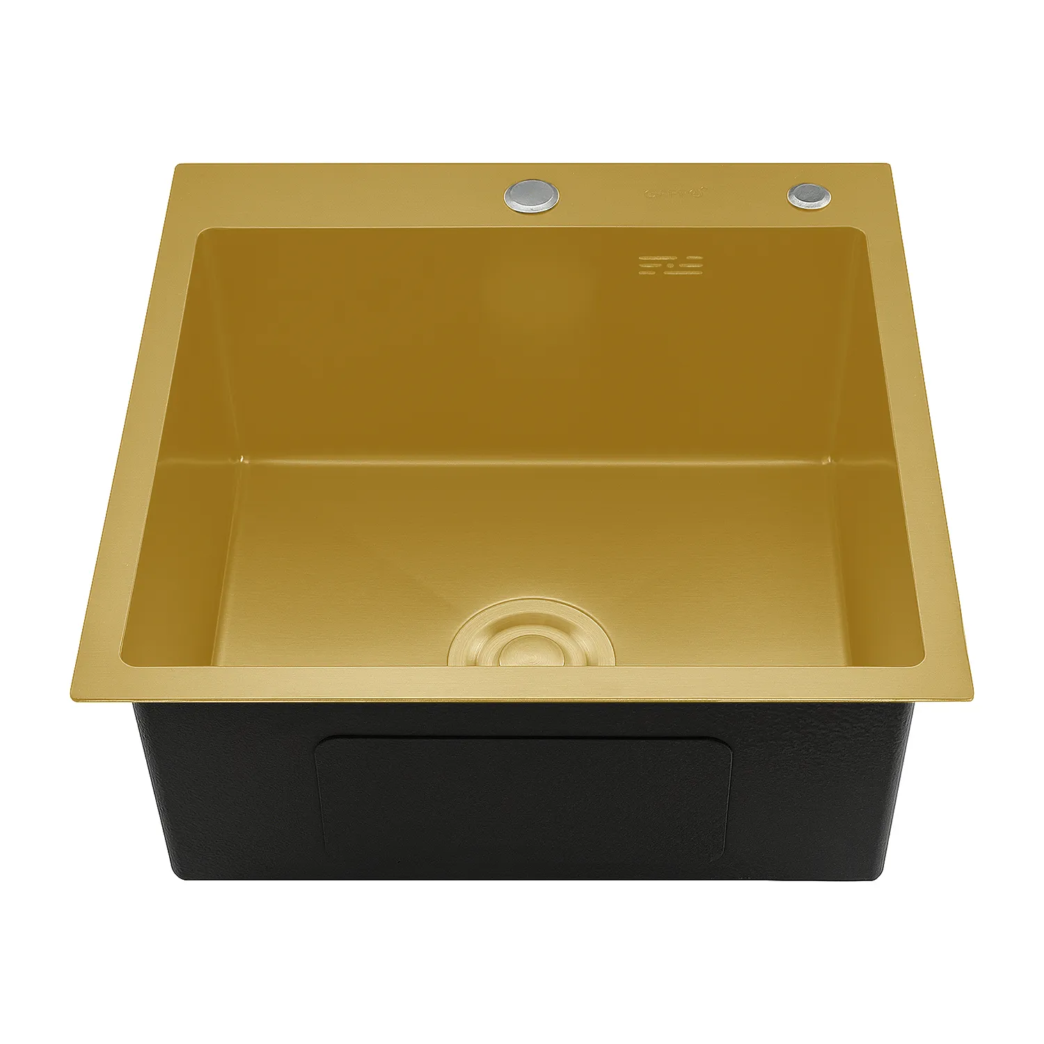 Кухонная мойка с коландером GAPPO GS5050-3, золотой сатин
