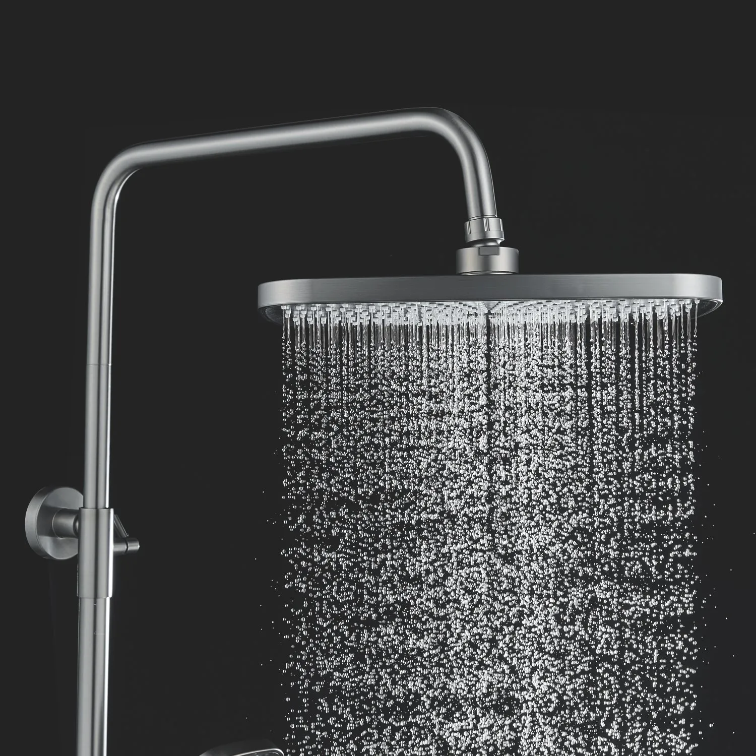 Душевая система Shevanik S6236T, оружейная сталь