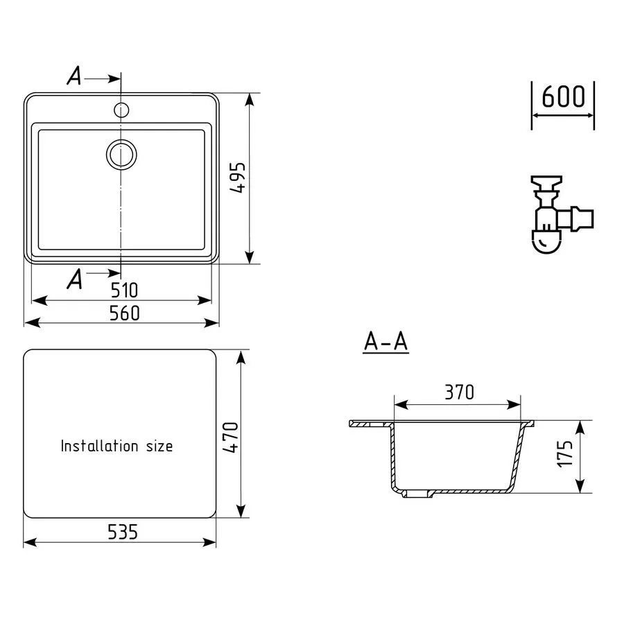 Кухонная мойка Ulgran U-104-307, терракот