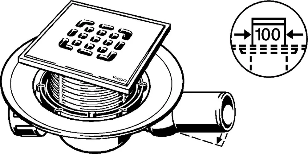 Душевой трап Viega Advantix (557140)