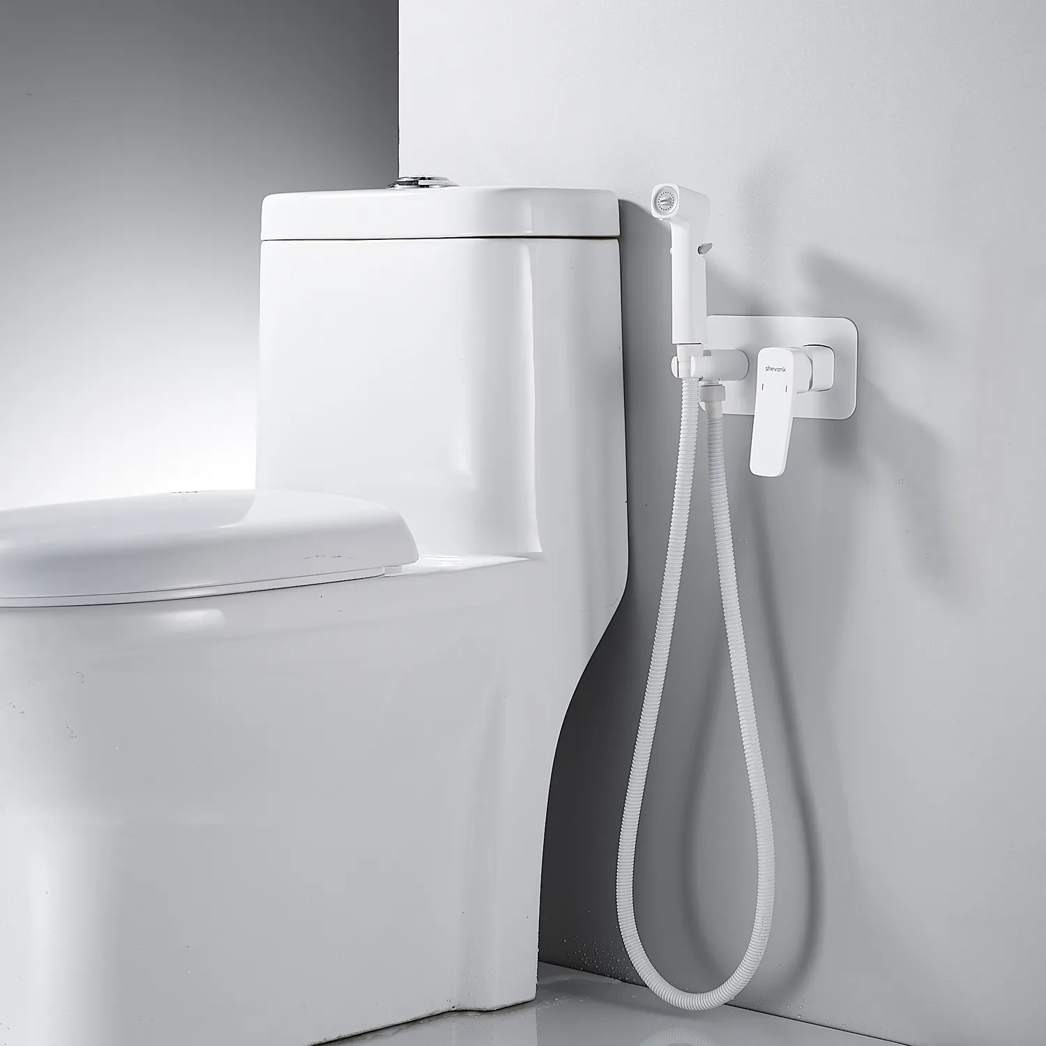 Гигиенический душ со смесителем Shevanik S9905C, белый