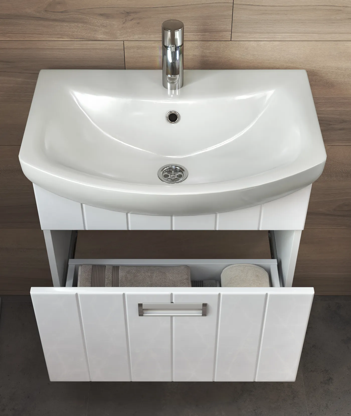 Тумба с раковиной подвесная VIGO Diana tp.DIA.BAL.60.1Y, 60 см