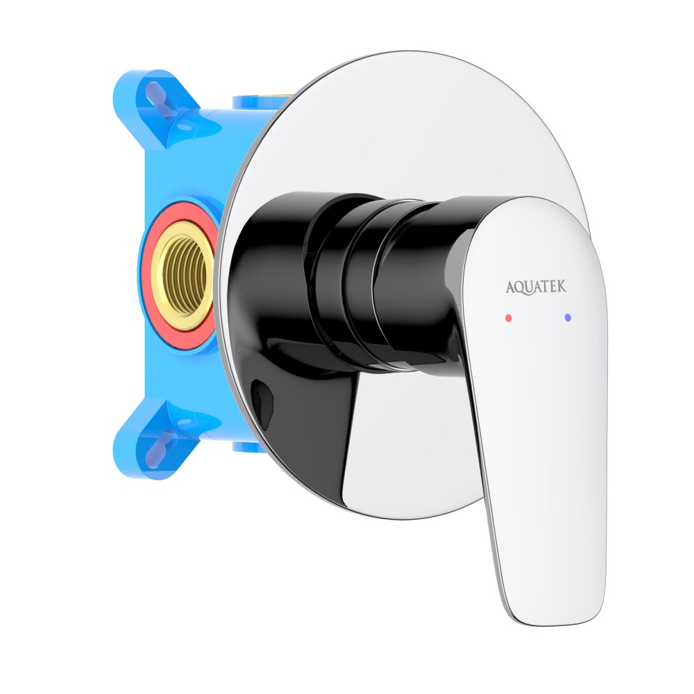 Смеситель для душа AQUATEK БЕТТА, внешняя и скрытая часть, хром AQ1166CR