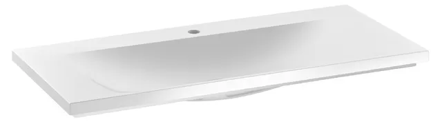 34071311001 ROYAL REFLEX Умывальник из минерального литья 1000x490х30, для смесителей на 1 отверстие, с системой слива-перелива CLOU