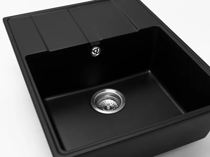Кухонная мойка Grandex Aqua Topline 600315, черный металлик
