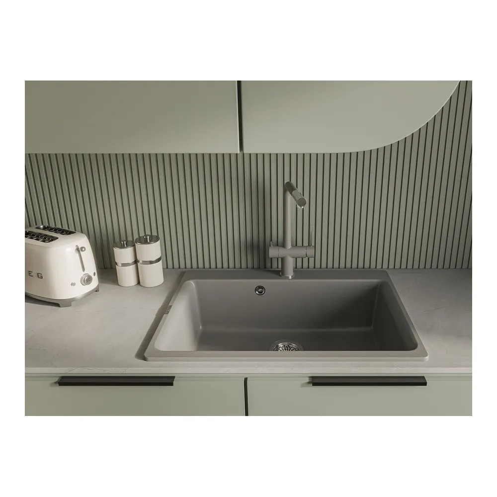 Кухонная мойка Rivelato AXEL Х-70, серый металлик