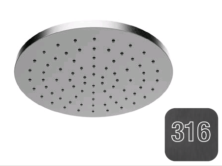 Верхний душ Almar 316 Stalnless Steel, 300х300, Absolute Black Brushed PVD (E044072.AB316)