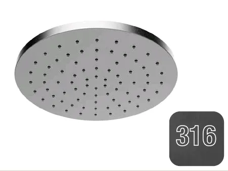 Верхний душ Almar 316 Stalnless Steel, 300х300, Absolute Black Brushed PVD (E044072.AB316)