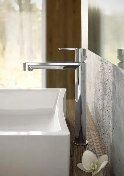 Смеситель для умывальника без донного клапана Ravak PU 015.00 высокий