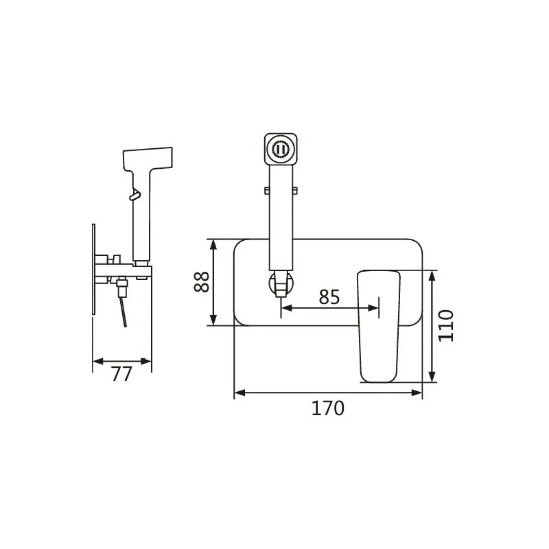 Гигиенический душ со смесителем Shevanik S9905C, белый