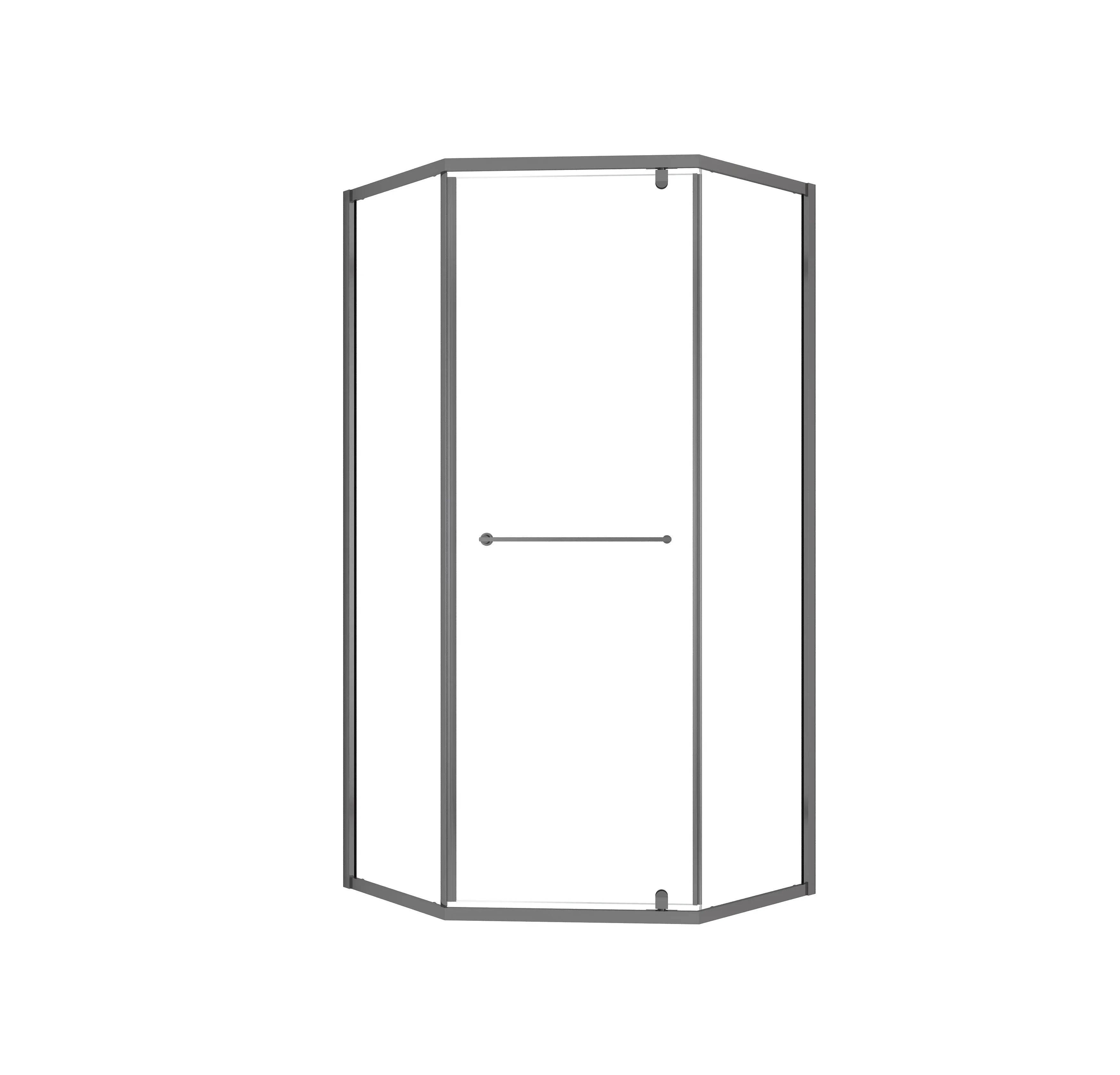 Душевой уголок OLIVE'S KABRERA, 5-тиугольный, 900*900*1950 мм, черный (KB-90C5-SW-GB)