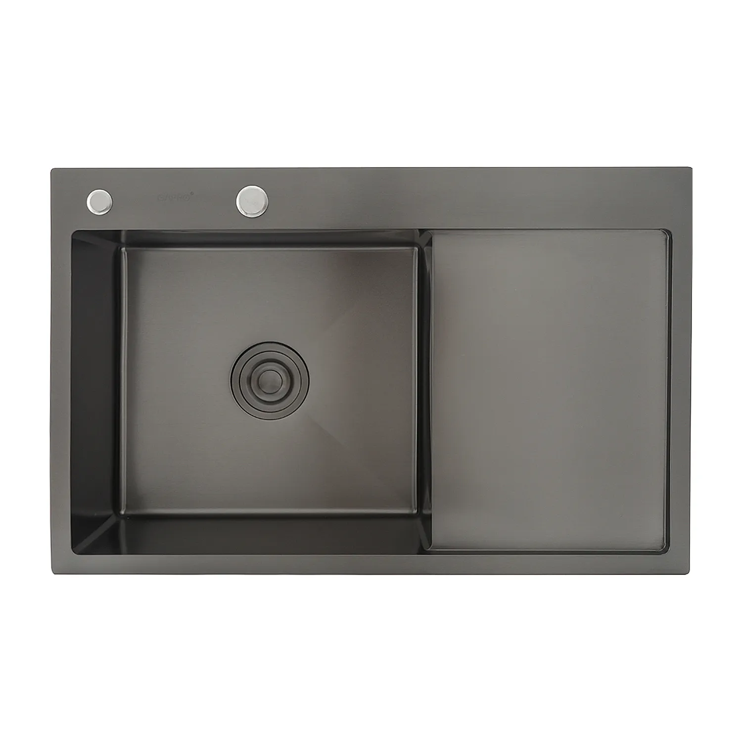 Кухонная мойка с коландером GAPPO GS7850-6L, графит