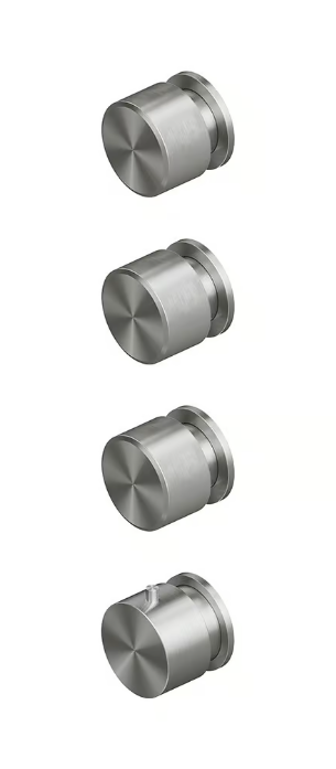 Смеситель для душа Quadro design Stereo, на 3 потребителя, сталь брашированная (16 50.0.00 AS)