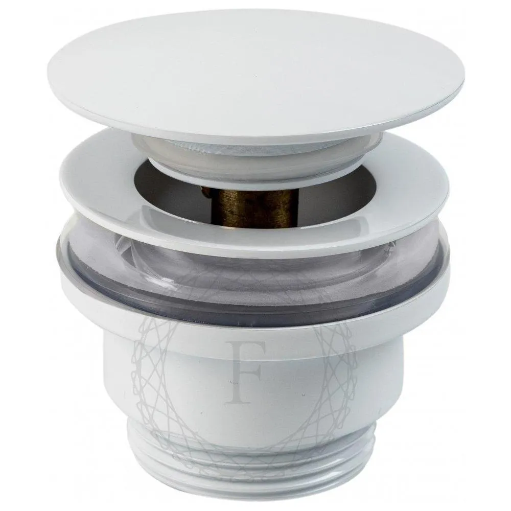 Донный клапан для раковины FILARETE FL75W, белый