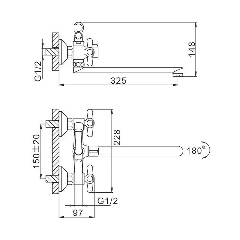 Смеситель для ванны FRAP F2225,