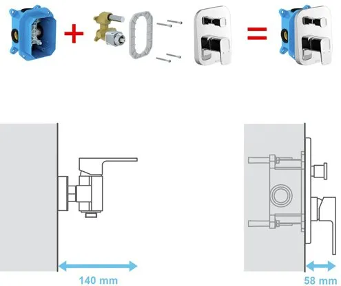 Скрытая часть Ravak R-box RB 070.50 (X070052)