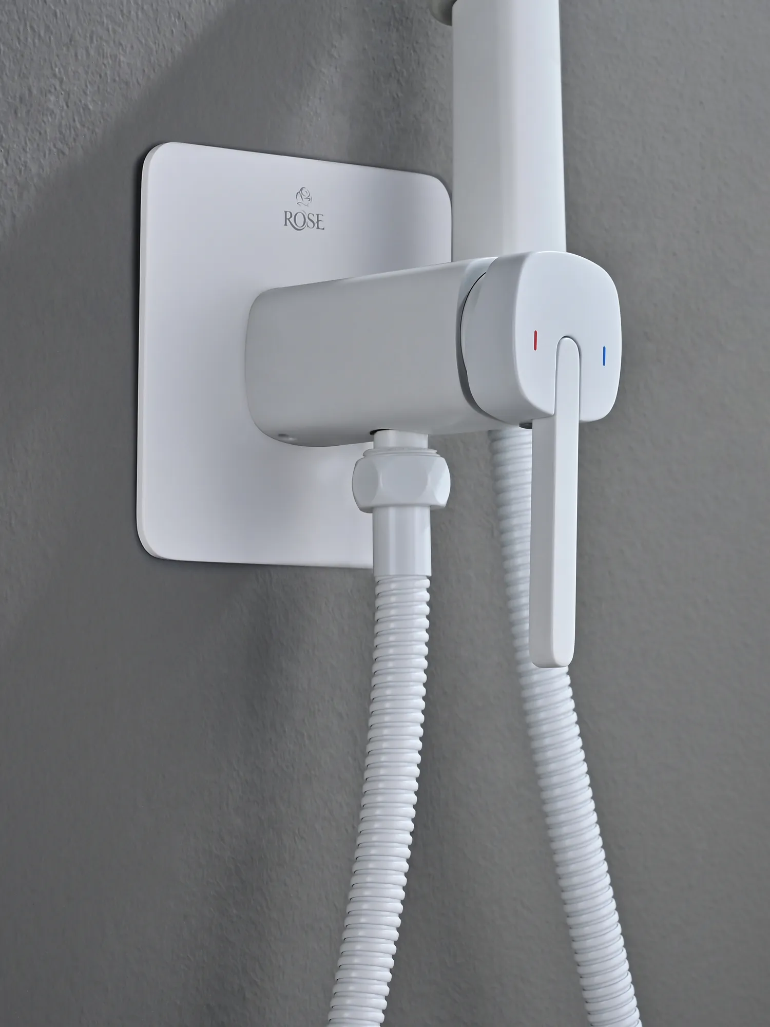 Гигиенический душ со смесителем Rose R245C, белый