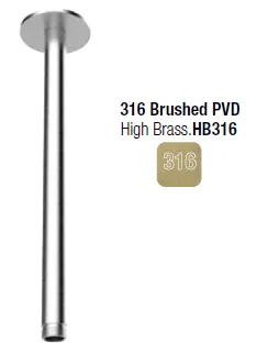 Держатель верхнего душа Almar 316 Stainless Steel, High Brass Brushed PVD (E021092.HB316)