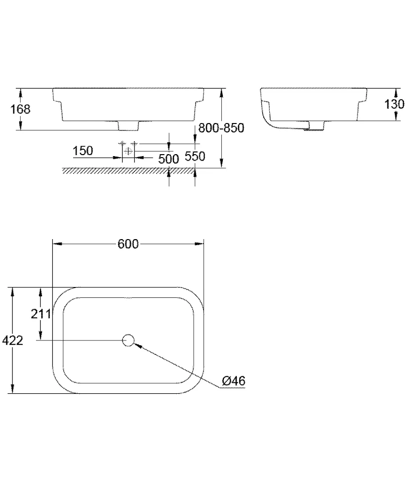 Раковина накладная Grohe Eurosmart 60 39124001