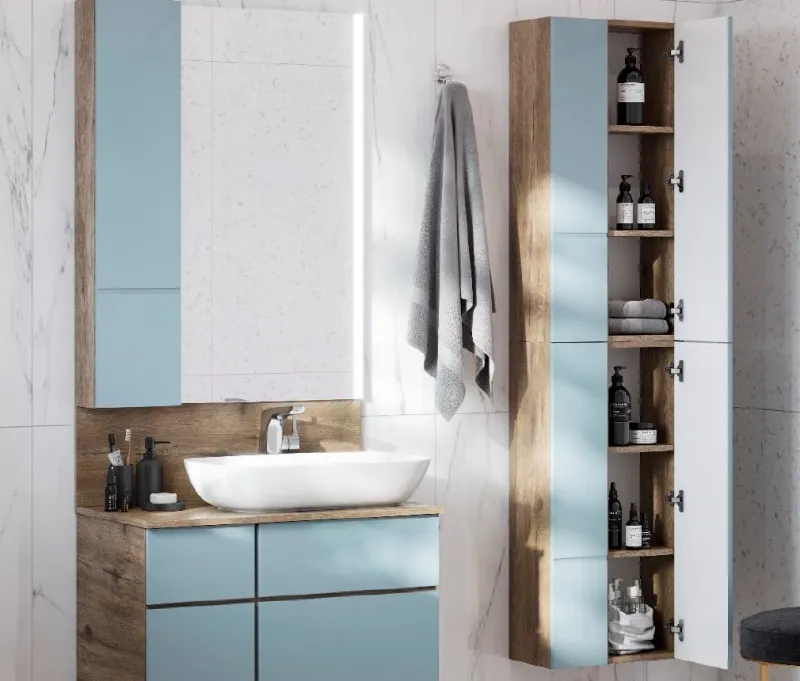 Шкафчик Aquaton Мишель дуб рустикальный, фьорд 1A243903MIX30