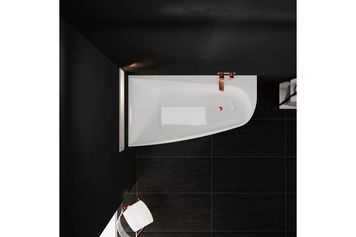 Ванна акриловая левосторонняя Vayer BOOMERANG Гл000010848, 160x90