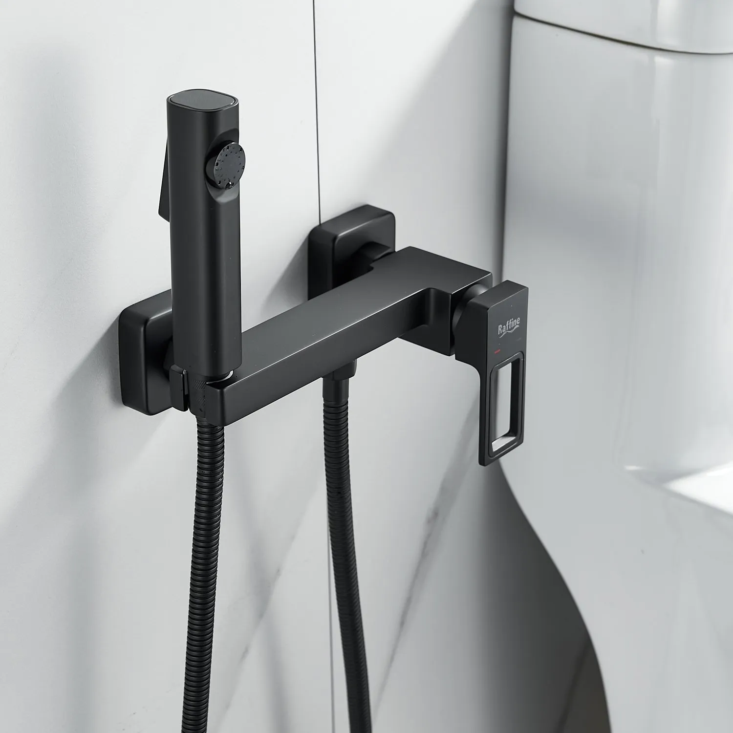 Гигиенический душ со смесителем Raffine F0596H-1, черный