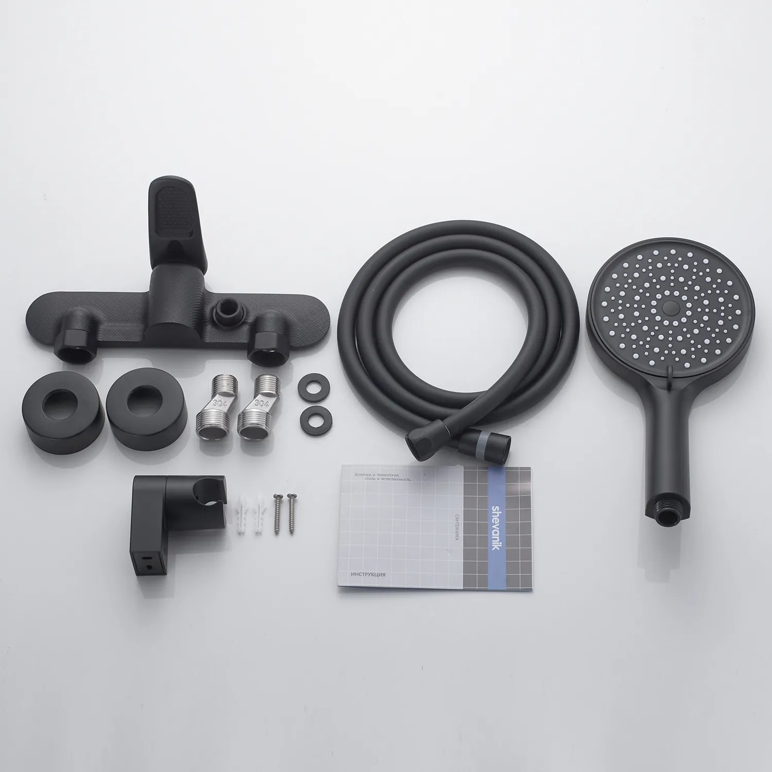 Смеситель для душа Shevanik S4716H, черный