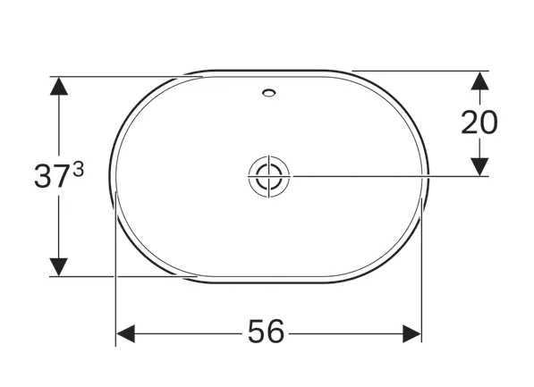 Раковина встраиваемая сверху Geberit Variform 178x400x600 мм (500.728.01.2)