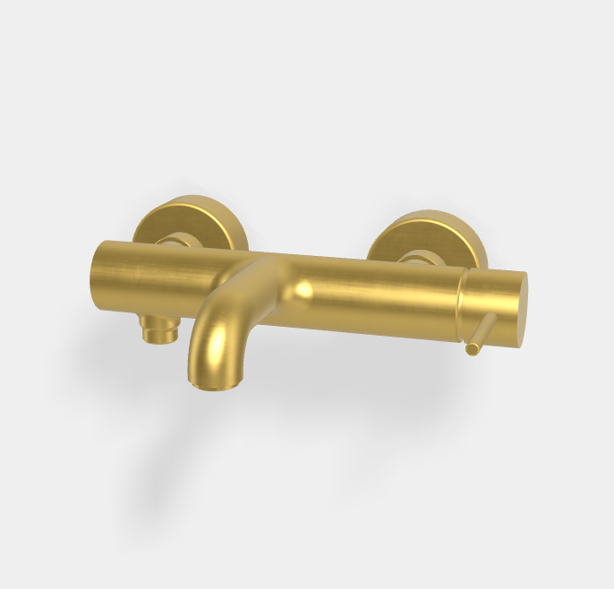 Смеситель для ванны и душа Fima Carlo Frattini Spillo Up, золото брашированное (F3034/1NOS)