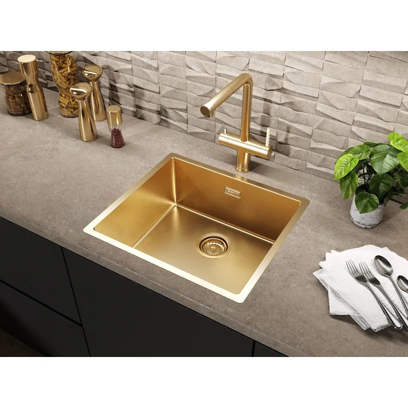 Кухонная мойка Grandex Aqua Optima 5010861, золото
