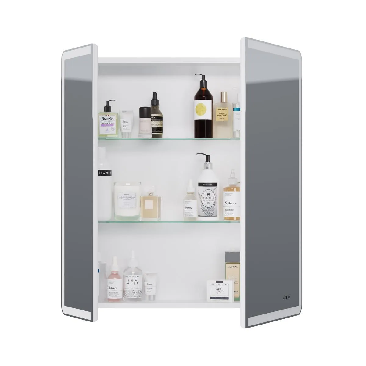 Зеркальный шкаф Dreja Point 70 см, белый