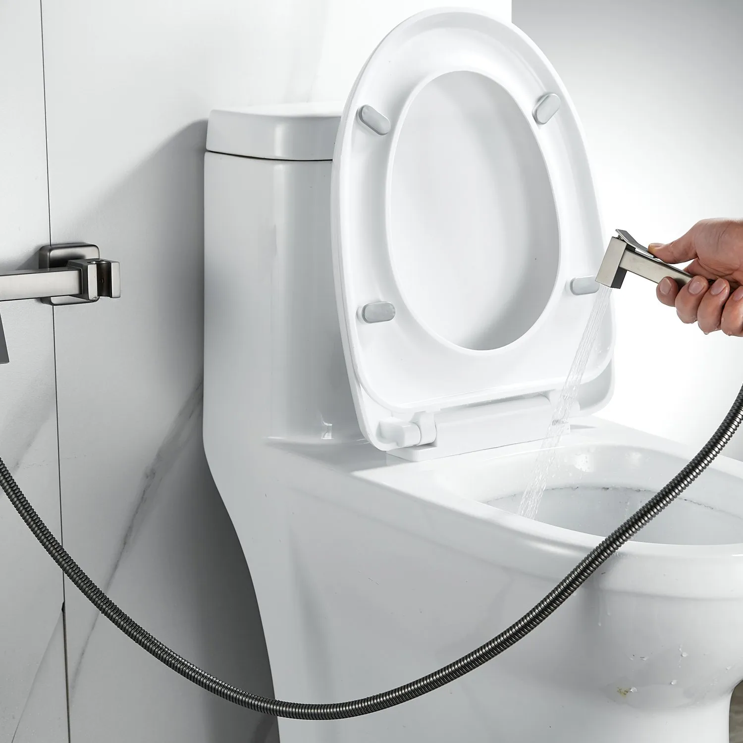 Гигиенический душ со смесителем Raffine F237T, оружейная сталь