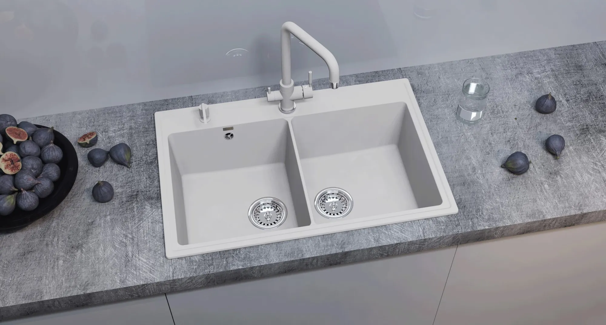 Кухонная мойка Ulgran Quartz Ruma 780-04, платина