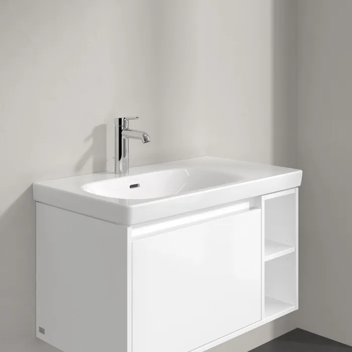 Pаковина для установки на тумбу Villeroy & Boch Skyla крыло справа 800x460x160 с переливом, Альпийский белый (5A52L101)