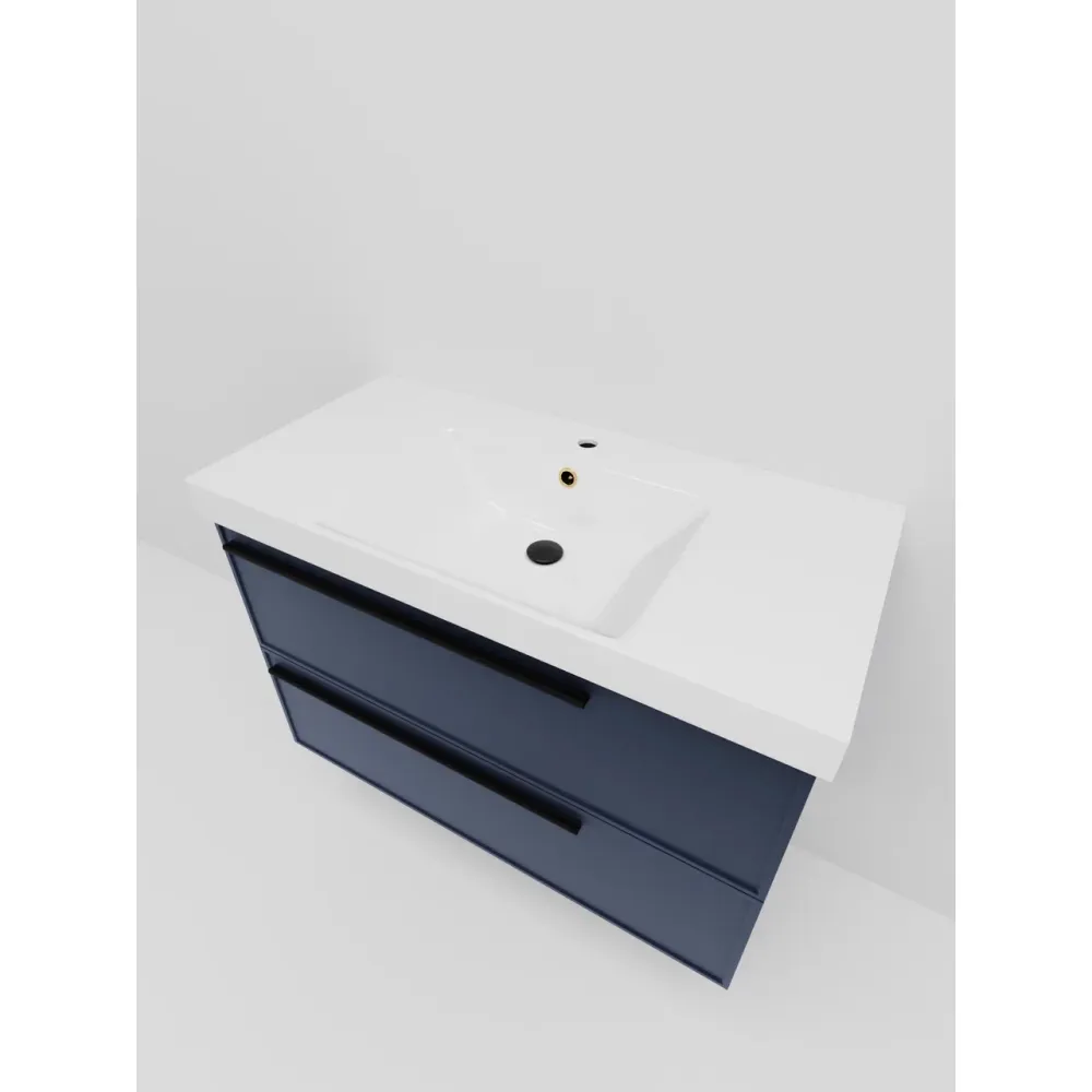 Тумба под раковину подвесная La Fenice Elba TWIN FNC-01-ELB-BG-100-2, синяя