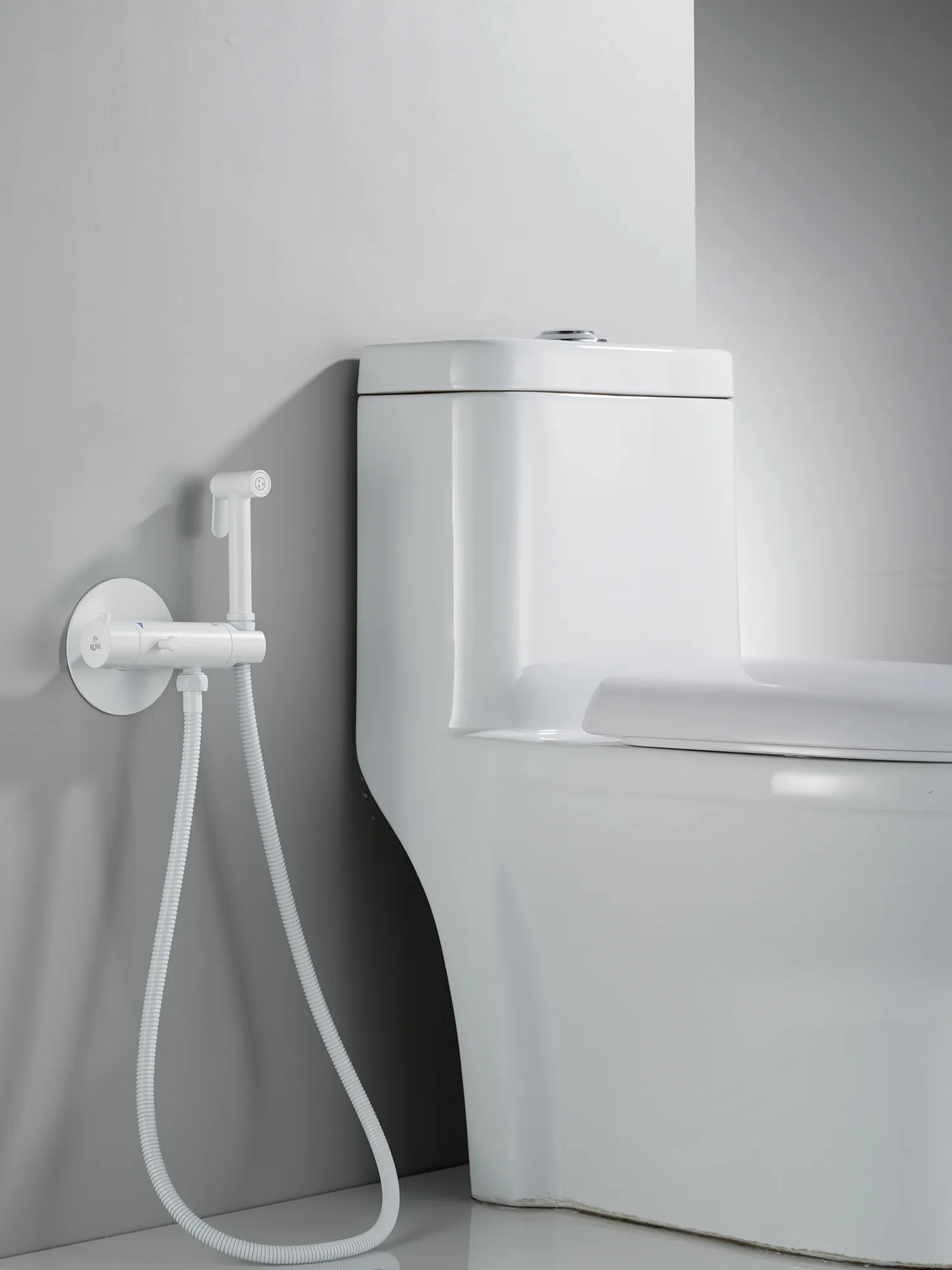 Гигиенический душ с термостатом Rose R915C, белый