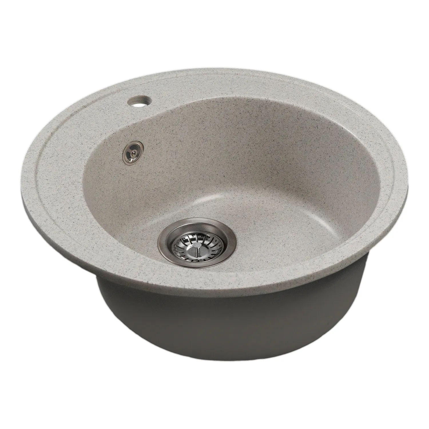 Мойкa MIXLINE МЛ-ГМС102 (ML-GMS102) СТАНДАРТ круглая, серый (310), 500 мм (глуб. чаши 170) (558090)