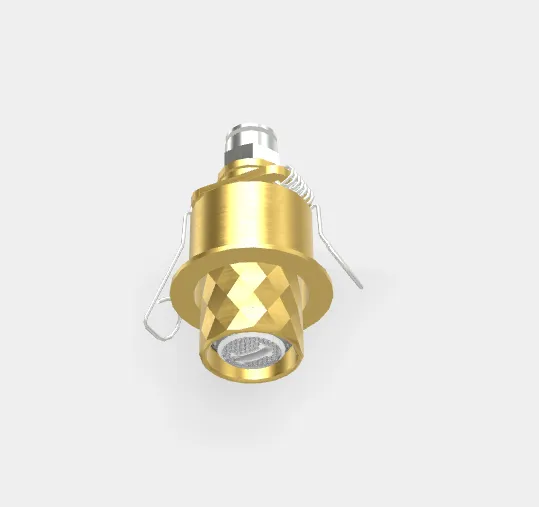 Микродуш Fima Carlo Frattini Waterdot, Texture X, скрытый с пружинным креплением, тип струи-ламинарная (Laminar), золото брашированное (F3710XLOS)