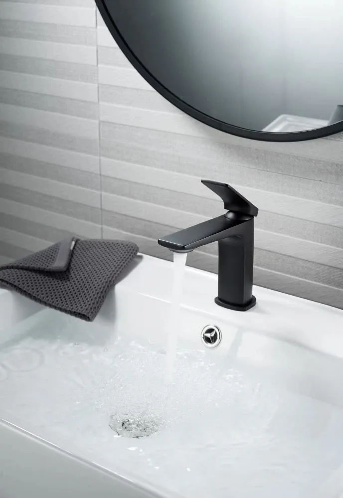 Cмеситель для раковины Knotlor KN-70/BL, черный