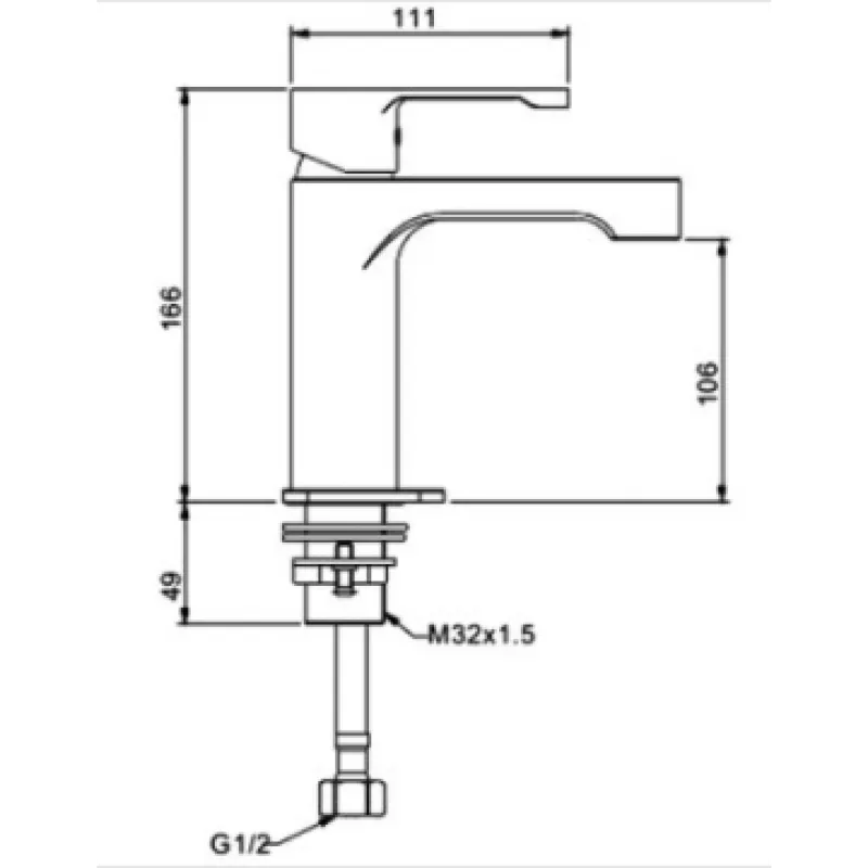 Смеситель для раковины Gappo G1002-2, хром