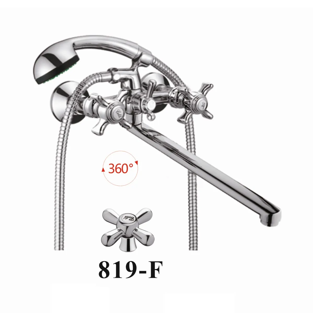 Смеситель для ванны D-Lin D145819-F, хром