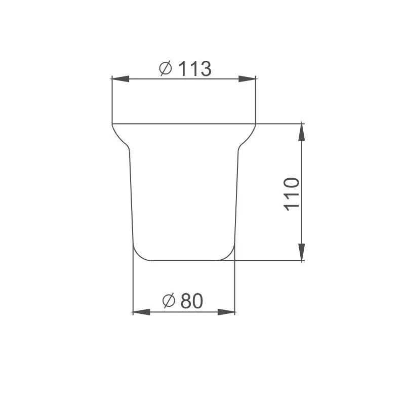 Стакан для ершика D-Lin D6005, белый