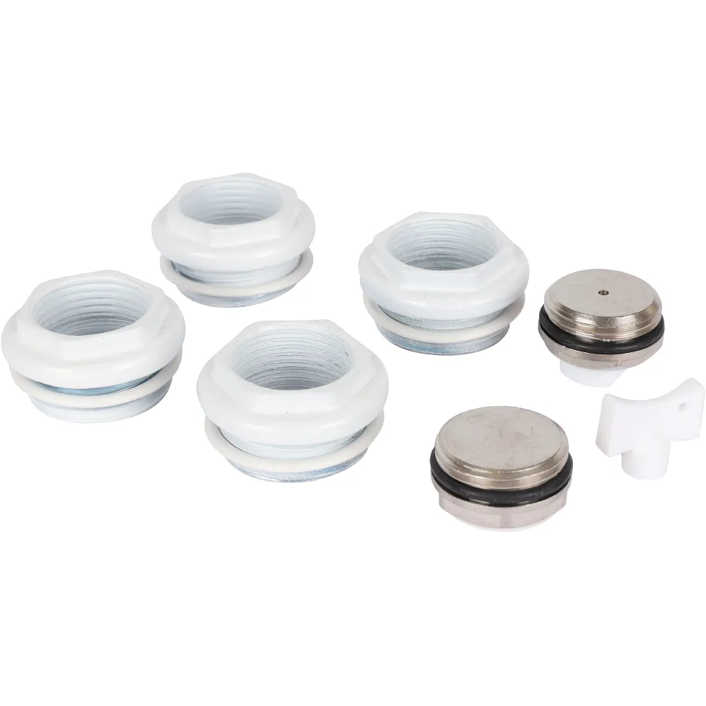 Универсальный монтажный комплект STOUT для подключения радиатора 1/2" RAL 9016 (SKU-0111-000112)